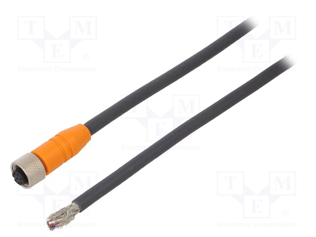 Connection lead; M12; PIN: 8; straight; 2m; plug; 4A; -25÷80°C; IP67