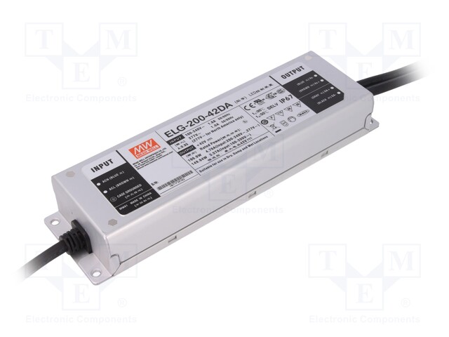 Power supply: switched-mode; Communication: DALI; LED; 200W; 42VDC