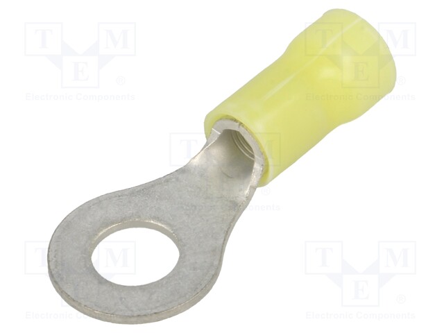 Ring terminal; M6; Ø: 6.35mm; 3÷6mm2; crimped; for cable; insulated