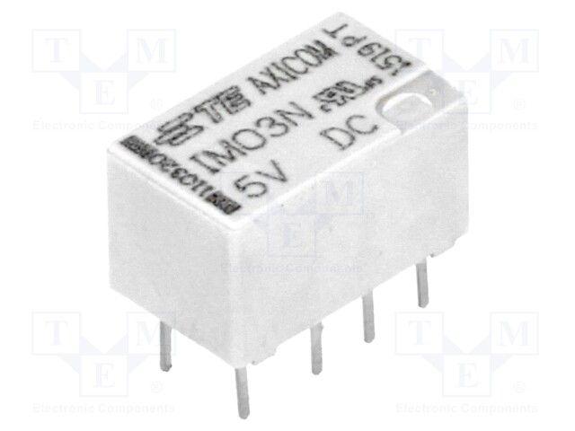 Relay: electromagnetic; DPDT; Ucoil: 5VDC; 0.5A/125VAC; 2A/30VDC