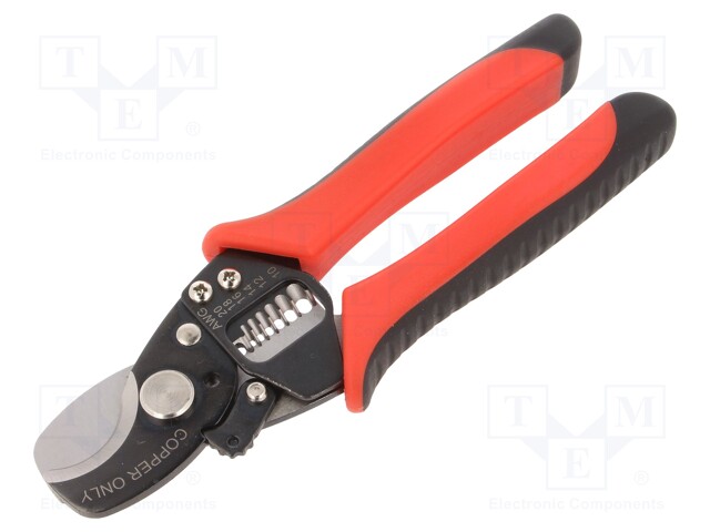 Pliers; cutting,for wire stripping; Pliers len: 170mm; 0.5÷6mm2