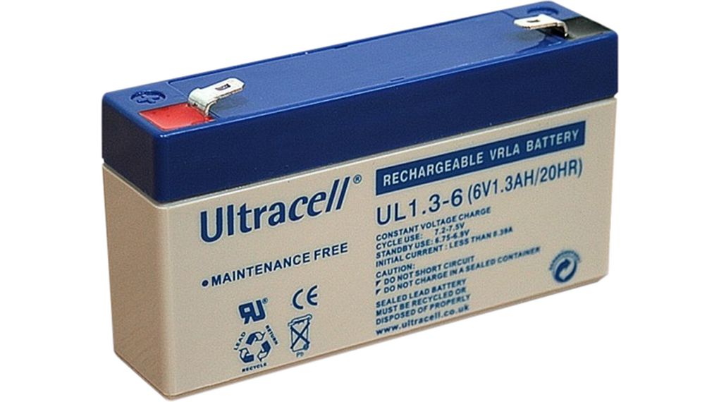 Lead acid battery 6V/1,3Ah 