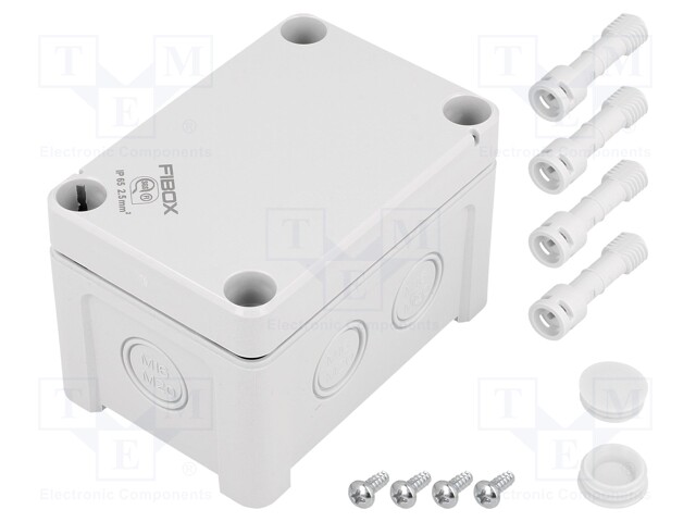 Enclosure: junction box; X: 65mm; Y: 95mm; Z: 60mm; wall mount; ABS