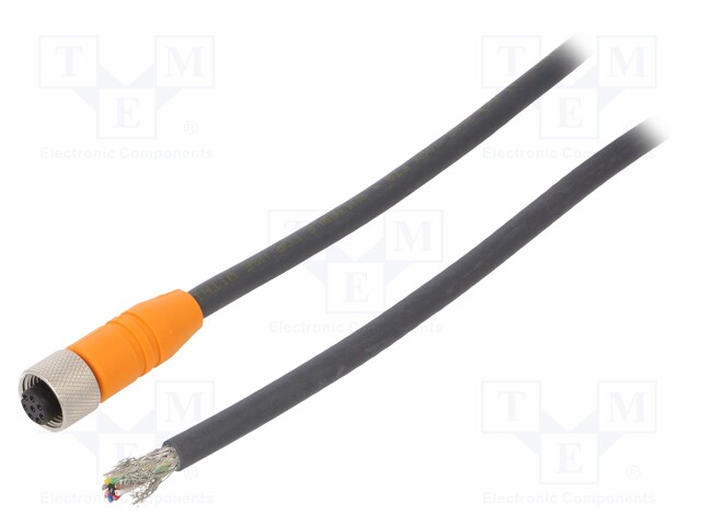 Connection lead; M12; PIN: 8; straight; 10m; plug; 4A; -25÷80°C; IP67