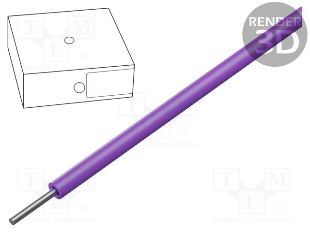 Wire; SiD; solid; Cu; 0.75mm2; silicone; violet; -60÷180°C; 300/500V