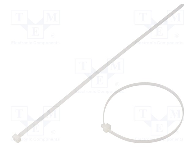 Cable tie; L: 206mm; W: 3.4mm; polyamide; 178N; natural; Ømax: 51mm