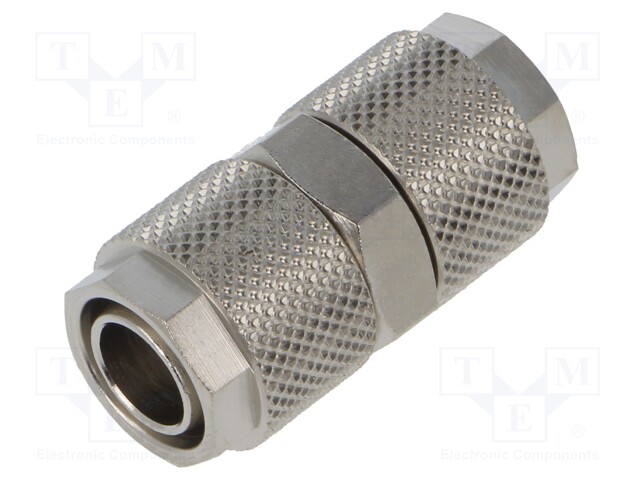 Screw-on fitting; inline splice; max.15bar; nickel plated brass