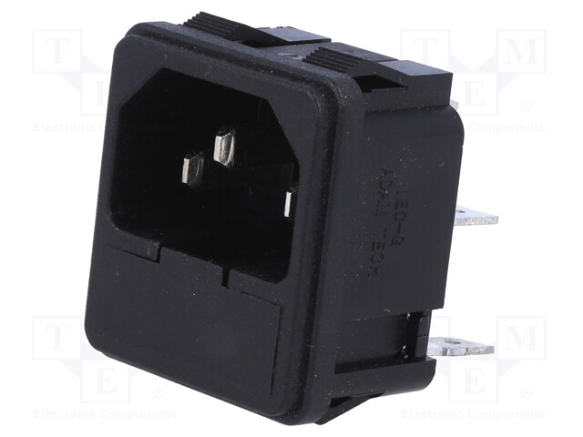 Connector: AC supply; socket; male; 10A; IEC 60320