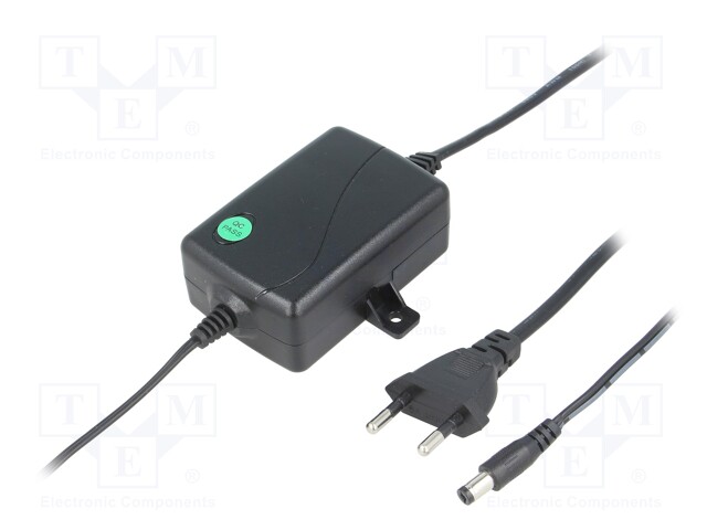 Power supply: switched-mode; 12VDC; 1A; Out: 5,5/2,1; 12W; 0÷40°C