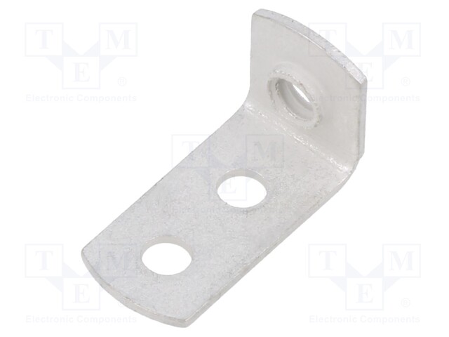 Angle bracket; W: 9.52mm; H: 19.84mm; L: 11.1mm; steel