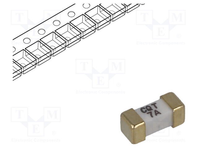 Fuse: fuse; 7A; 125VAC; 125VDC; SMD; ceramic; 6,1x2,6x2,6mm