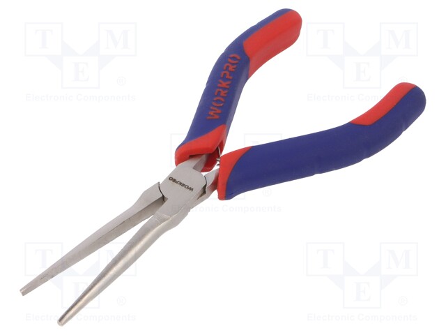 Pliers; half-rounded nose,flat