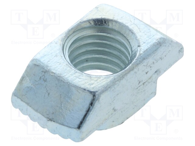 Nut; for profiles; Width of the groove: 10mm; steel; zinc; H: 3mm