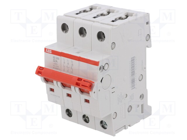 Switch-disconnector; Poles: 3; DIN; 32A; 400VAC; SD200; IP20