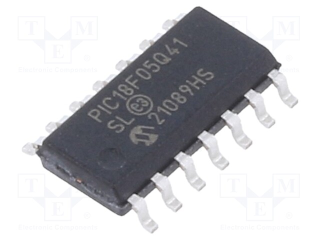 PIC microcontroller; Memory: 32kB; SRAM: 2kB; EEPROM: 512B