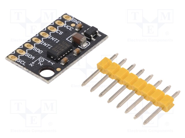 Sensor: accelerometer; 3.3÷6VDC; I2C,SPI; ADXL345; ±2,±4,±8,±16g