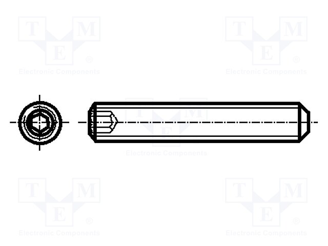 Screw; M4x12; DIN: 913; Head: without head; imbus; steel; zinc