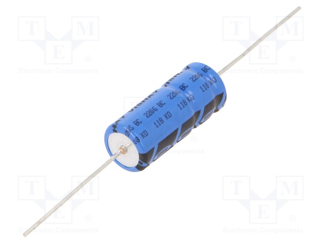 Capacitor: electrolytic; 220uF; 40VDC; Ø10x25mm; ±20%; -40÷125°C