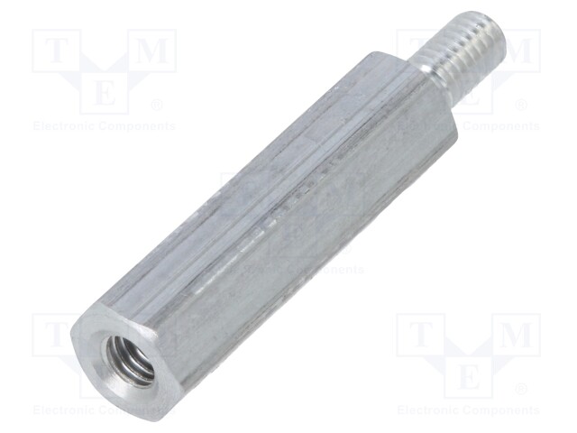 Screwed spacer sleeve; Int.thread: M3; 20mm; Ext.thread: M3