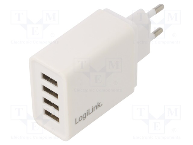 Power supply: switched-mode; 5VDC; 4.8A; Out: USB; 24W; Plug: EU