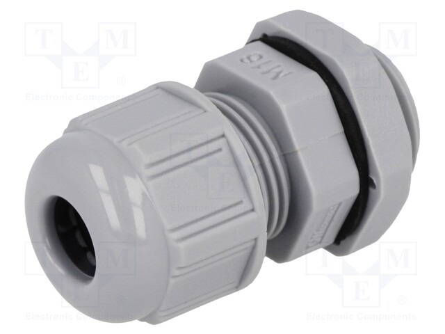 Cable gland; M16; IP68; Mat: polyamide; dark grey; UL94V-2