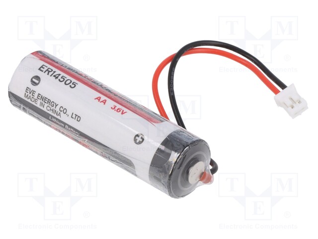 Battery: lithium; 3.6V; AA; JST PHR2 connector; Ø14.5x50.5mm