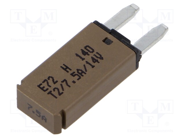 Fuse: fuse; 7.5A; 12VDC; automotive; 12.45mm