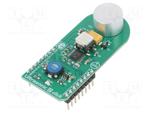 Click board; ultrasonic range finder; SPI; PGA460; 3.3VDC