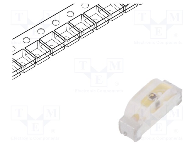 LED; SMD; 0804; yellow green; 16.8÷20.5mcd; 2.1x1x0.6mm; 130°; 20mA