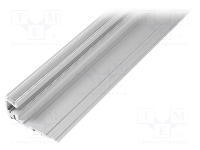 Profiles for LED modules; transparent; step; L: 1m; aluminium