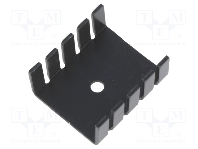 Heatsink: moulded; TO220; black; L: 30mm; W: 25mm; H: 12.5mm; anodized