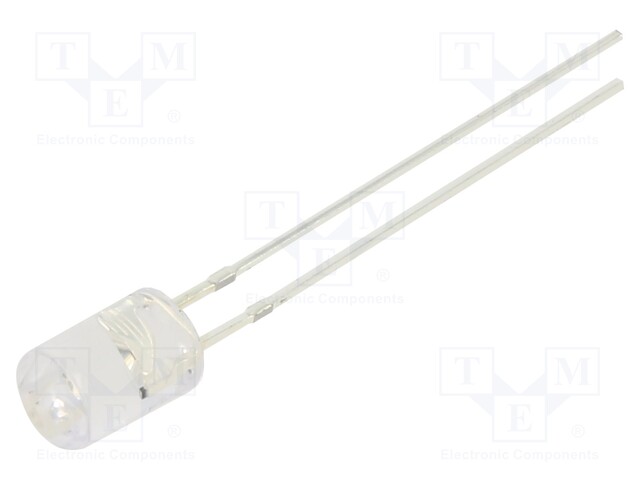 LED; 5mm; red; 500÷750mcd; 100°; Front: flat; 5V; Pitch: 2.54mm; 150mW