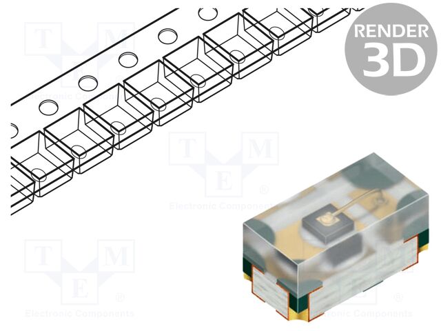 IR transmitter; 940nm; transparent; 70°; SMD; Dim: 1x0.5x0.45mm