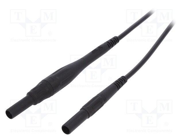 Connection cable; PVC; 2m; black; 8A; 1kV; Cond.cross sec: 1mm2