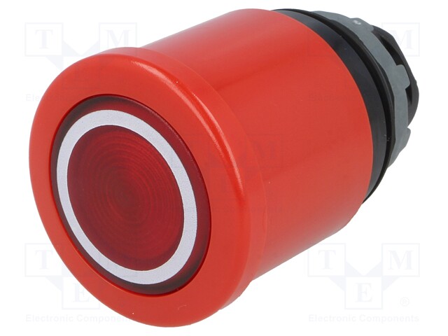 Switch: emergency stop; Stabl.pos: 2; 22mm; red; Illumin: MLB-1