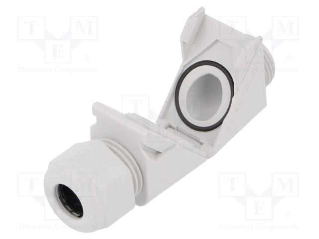 Cable gland; angular; M20; IP68; Mat: polyamide; grey