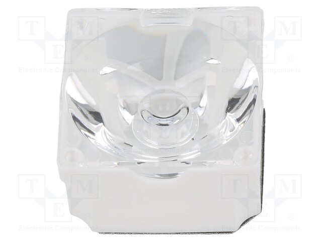 LED lens; square; Mat: PMMA plexiglass; transparent; Colour: white