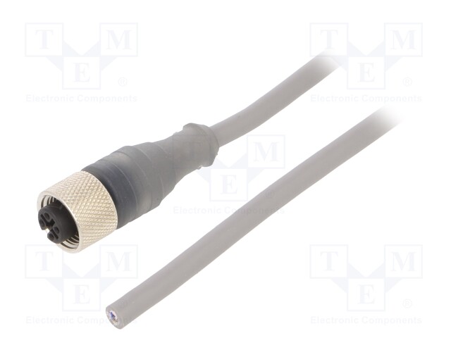 Connection lead; M12; PIN: 4; straight; 10m; plug; 250VAC; 2.5A; IP67