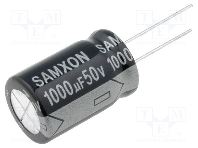 Capacitor: electrolytic; low impedance; THT; 1000uF; 50VDC; ±20%