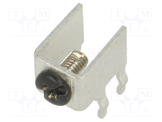 Terminal: screw terminal; THT,screw terminal; black; 7.5x5mm