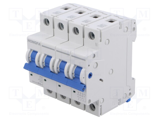 Circuit breaker; 230/400VAC; Inom: 32A; Poles: 3+N; Charact: B; 10kA