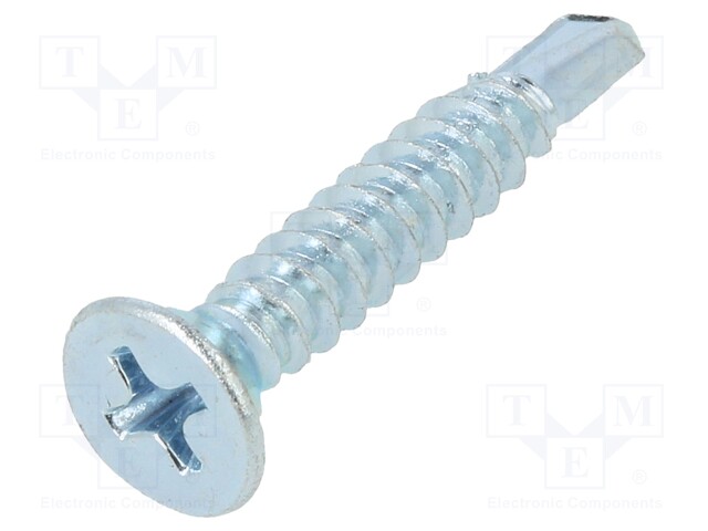 Screw; for metal; 4,2x25; Head: countersunk; Phillips; zinc