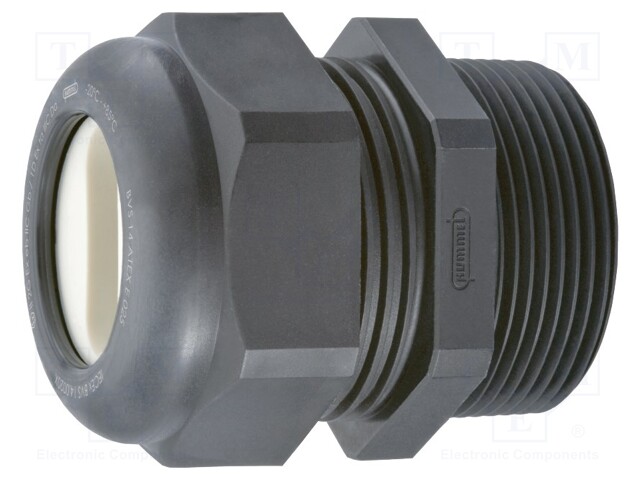 Cable gland; M32; IP68; Mat: polyamide; black; Holes no: 1; 22x8mm