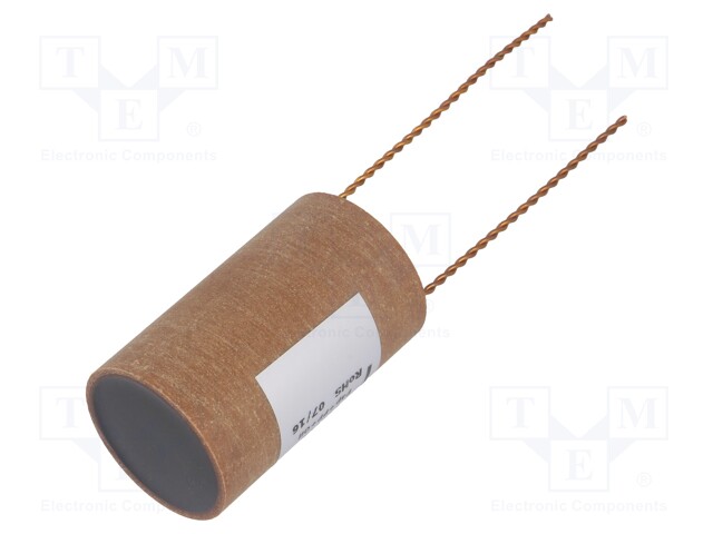 Capacitor: copper-polypropylene-paper; 180nF; 600VDC; ±5%; 0.0035