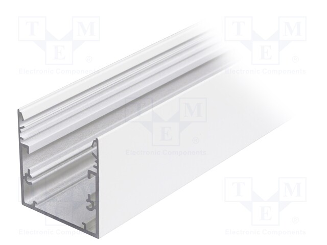 Profiles for LED modules; surface; white; L: 1m; aluminium