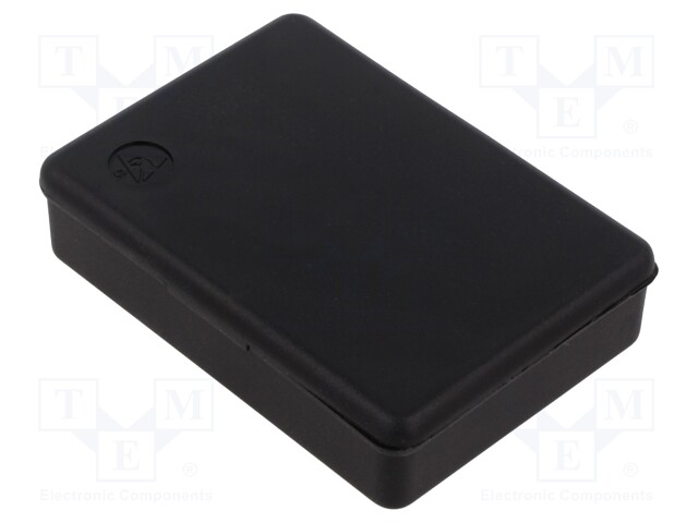 Bin; ESD; 75x51x14mm; Features: conductive; black