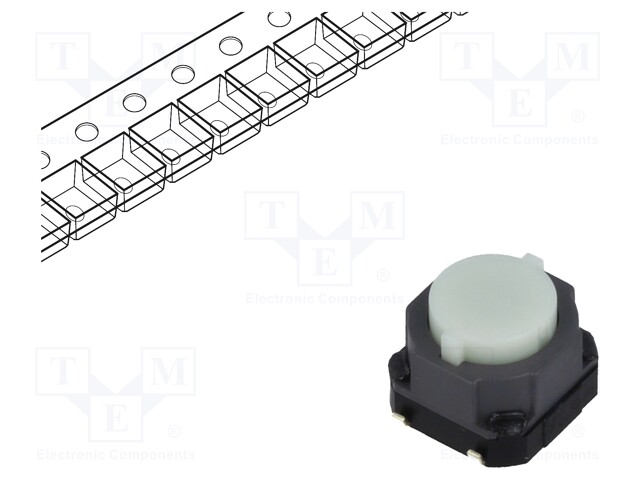 Microswitch TACT; SPST; Pos: 2; 0.05A/12VDC; SMT; none; 4N; 6.5mm