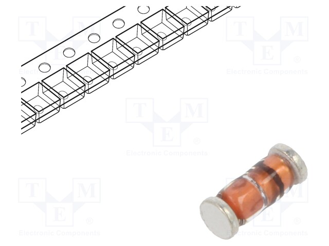 Diode: Zener; 0.5W; 7.5V; SMD; MiniMELF; single diode; 100nA