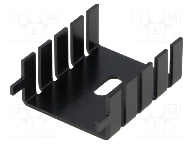 Heatsink: moulded; TO220; black; L: 33mm; W: 25.4mm; H: 12.7mm; 20K/W