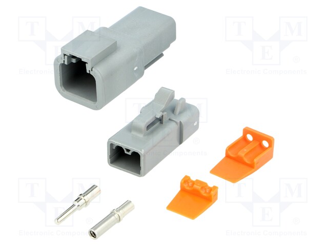 Connector: wire-wire; ATP; plug; male + female; Size: 12; PIN: 2